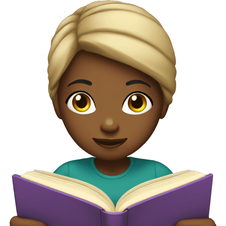 girl reading book  emoji