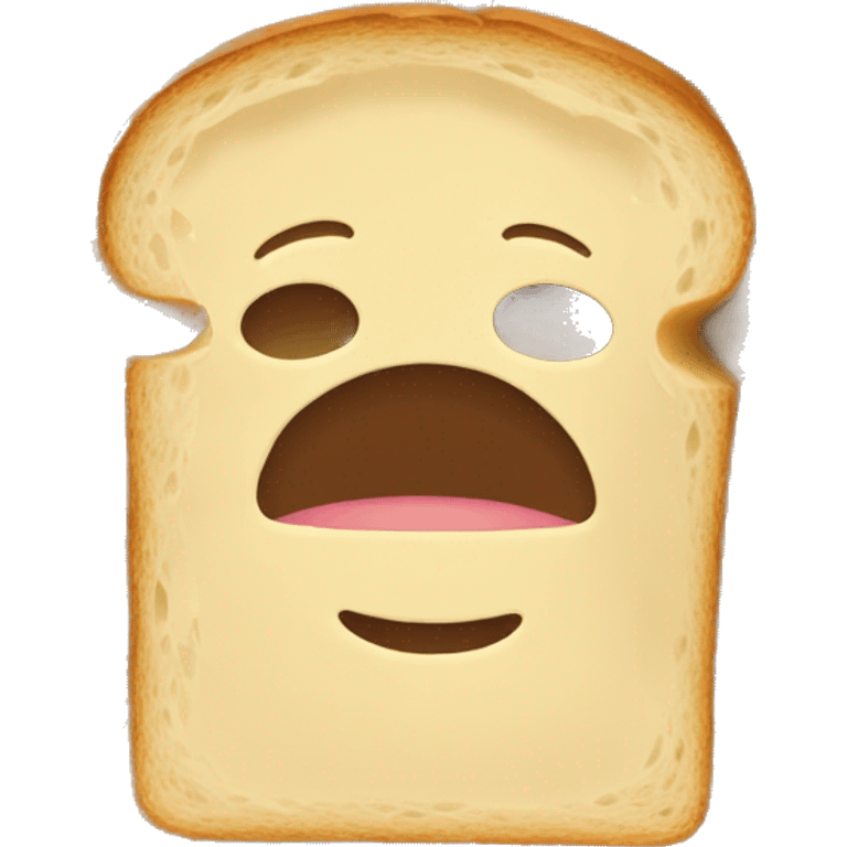 human head held between two slices of bread emoji