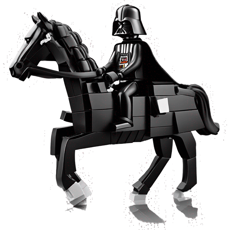 Lego horse racing Darth Vader’s vicious horse  emoji