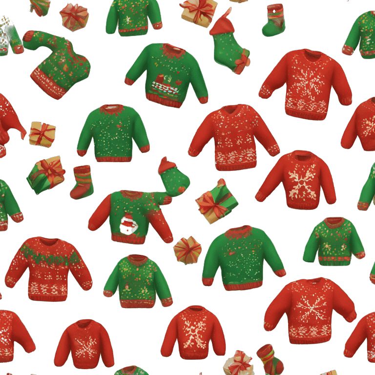 Ugly Christmas sweater emoji