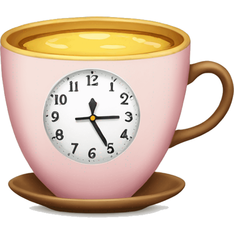 Teacup clock emoji