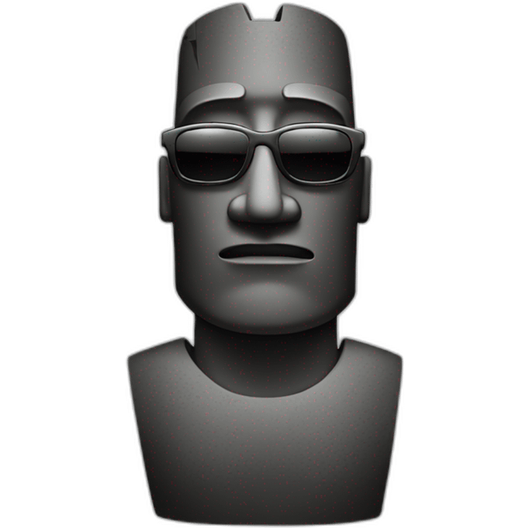 moai wearing dark sunglasses emoji