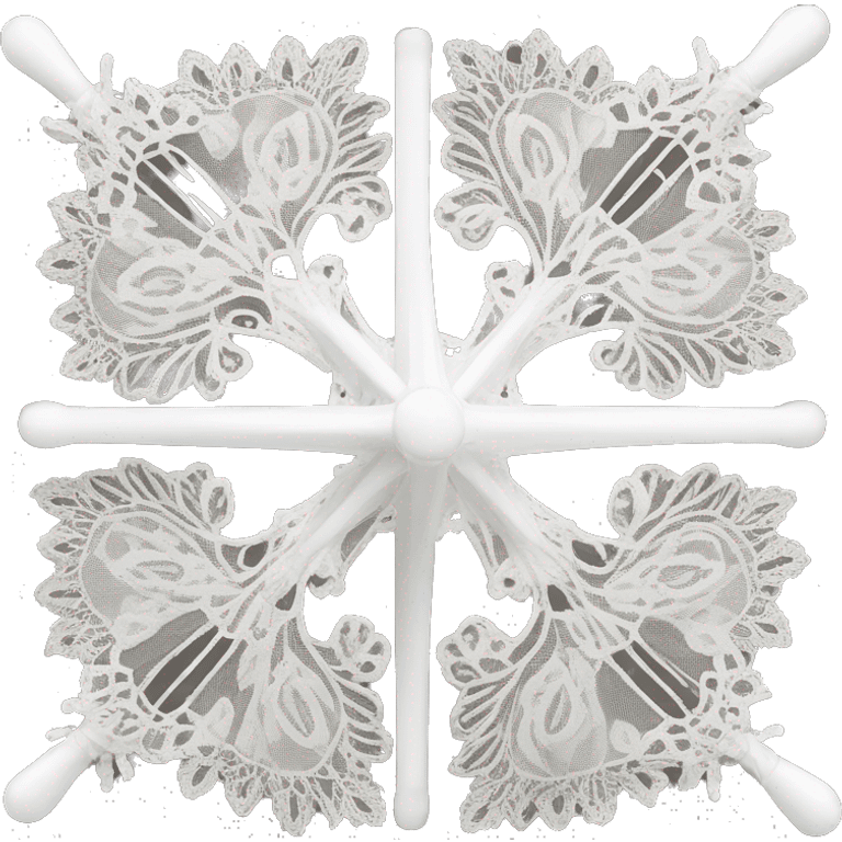 rococo lace white umbrella emoji