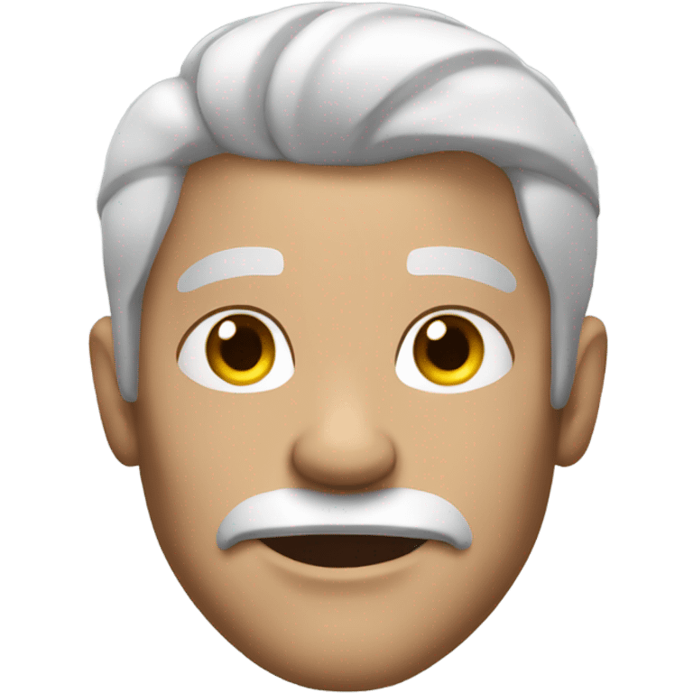 White Body builder with gray hair  emoji