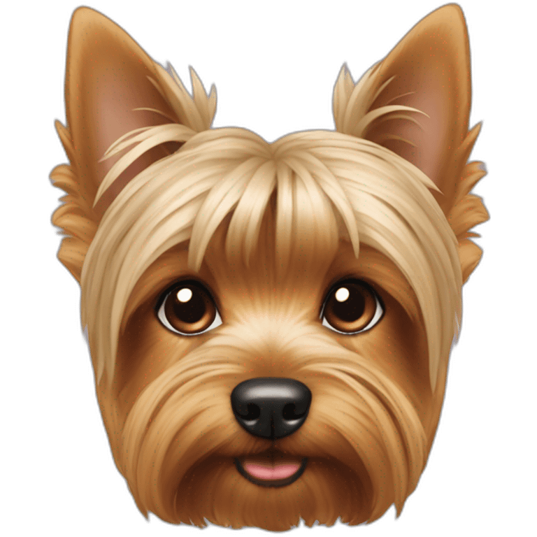 Yorkshire terrier one ear up e one ear down emoji