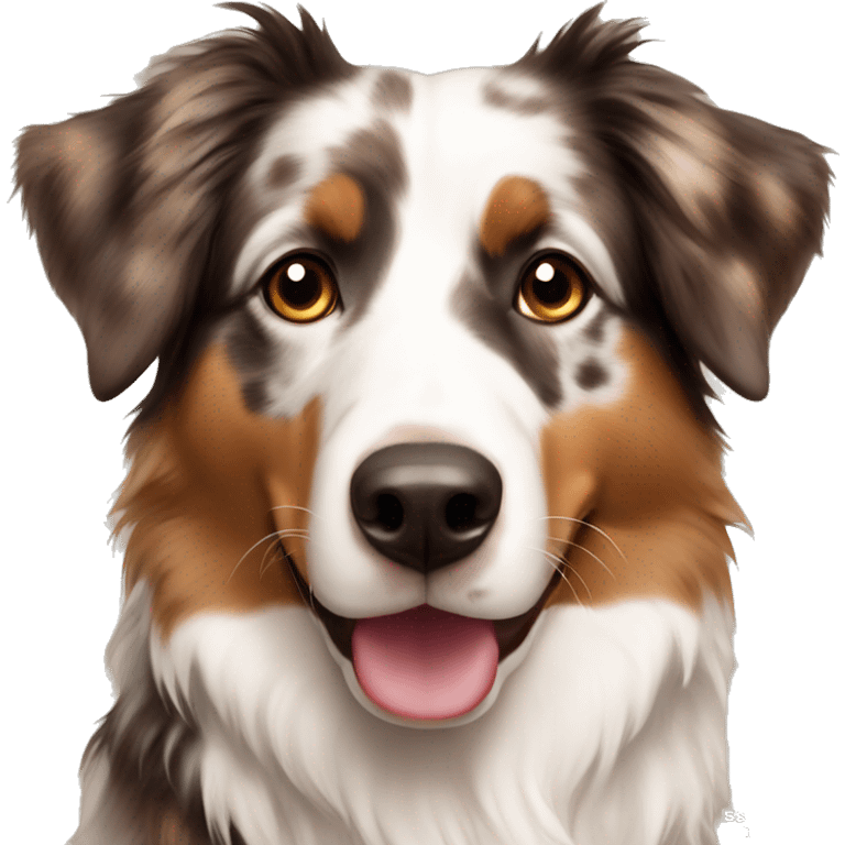 Australian shepard beige Brown white emoji