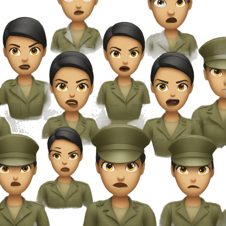 angry military woman emoji