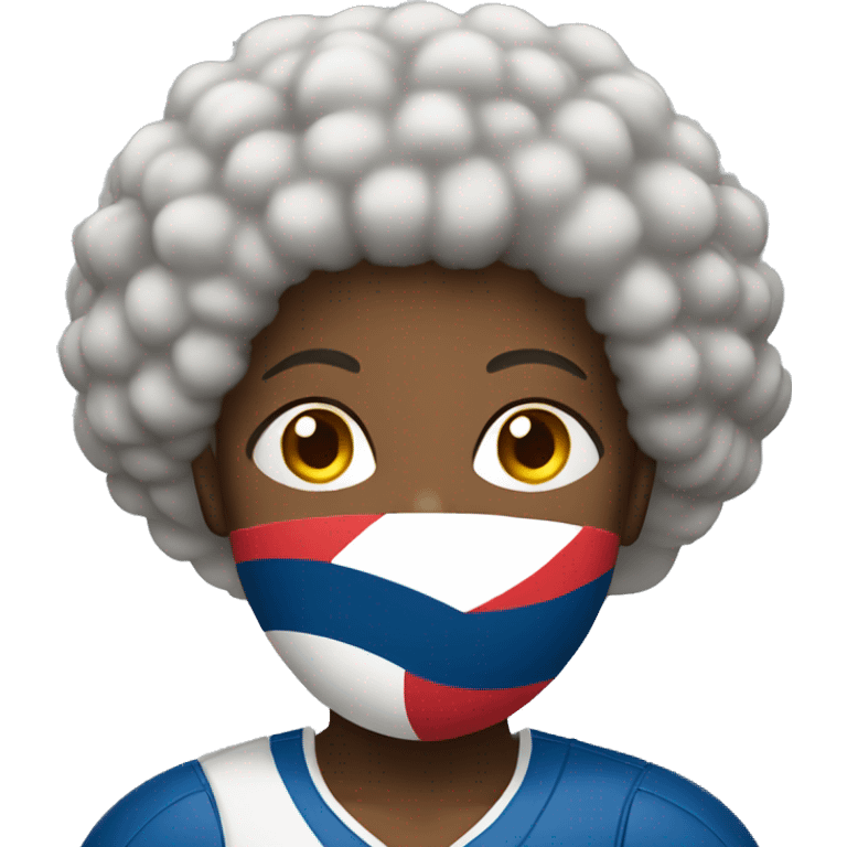 volleyball player with afro  emoji