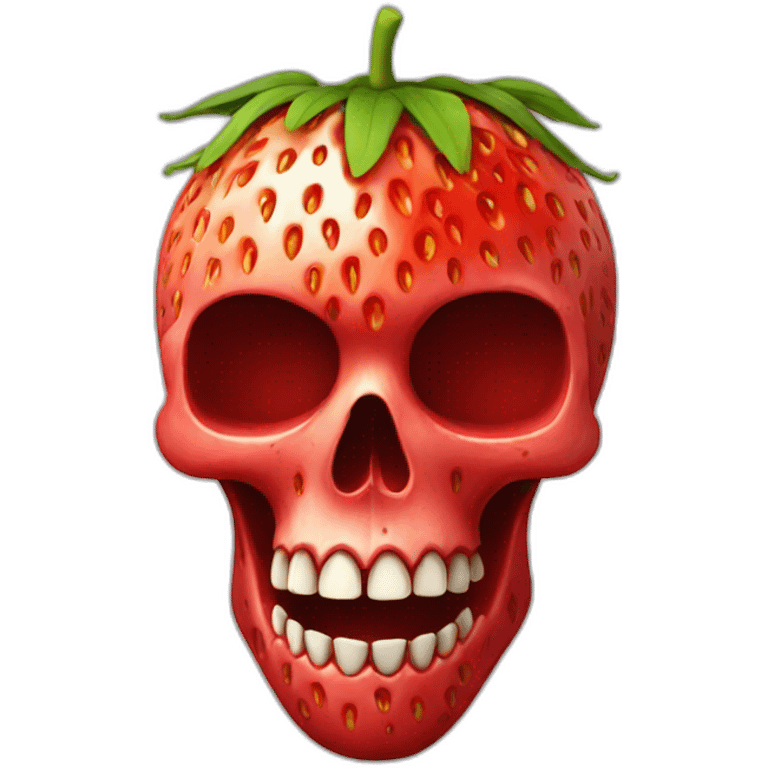 skull that looks like a strawberry emoji