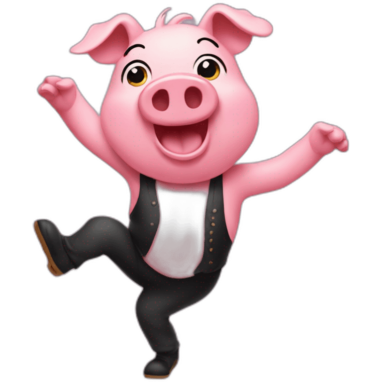 dancing pig emoji