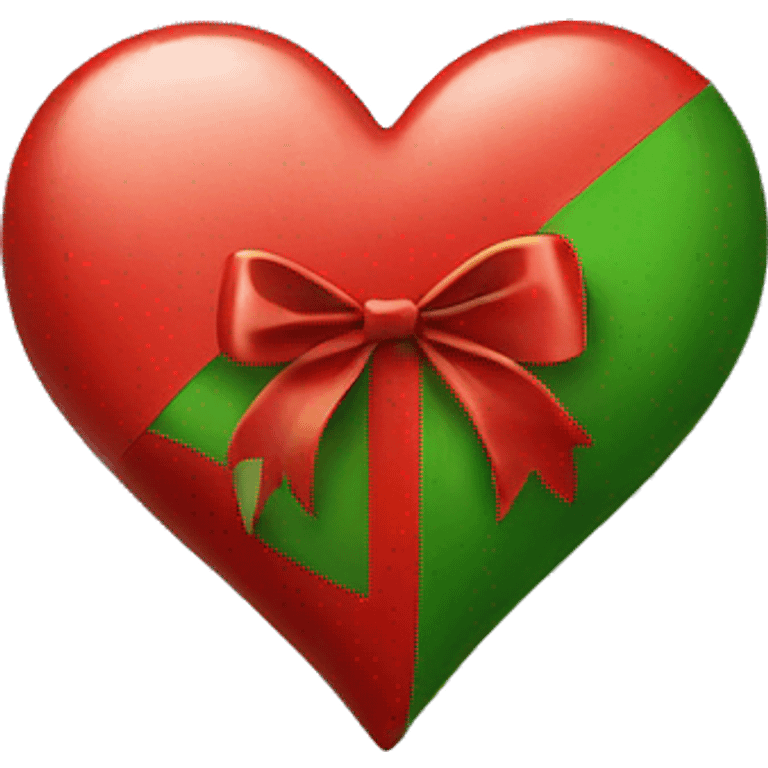 A Christmas heart  emoji