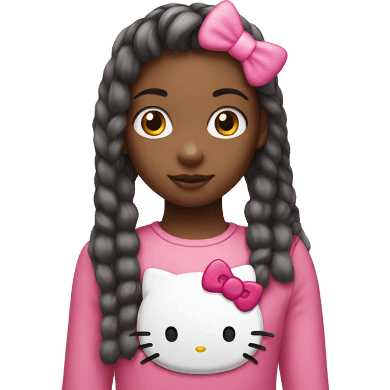 Hello Kitty with a girl  emoji