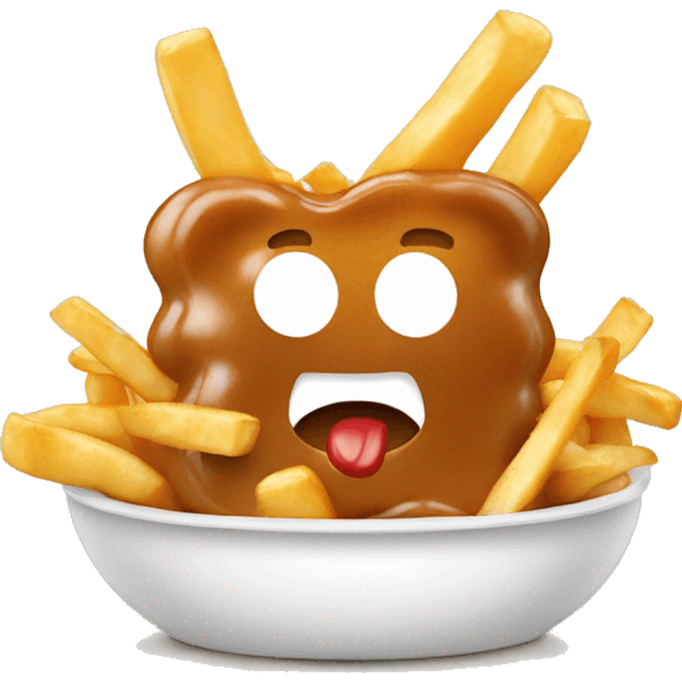 Poutine qui mange une poutine  emoji