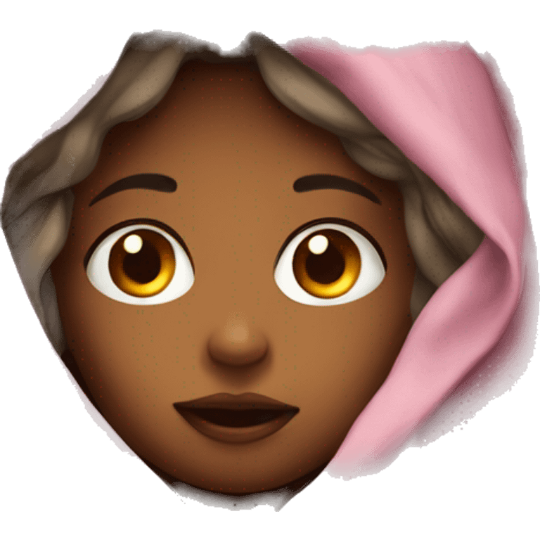 Girl under blanket emoji