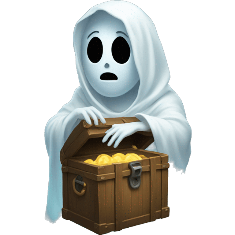 female ghost with a chest emoji