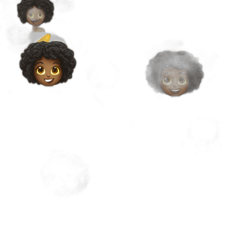 black girl and black hair in a bun eating corn flakes "lion" emoji