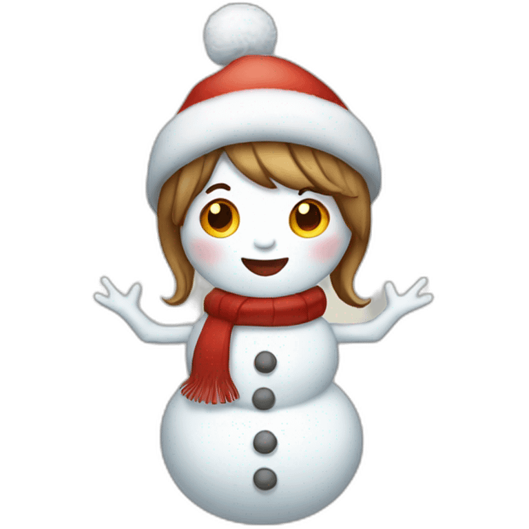 christmas-snowman-girl-full body emoji