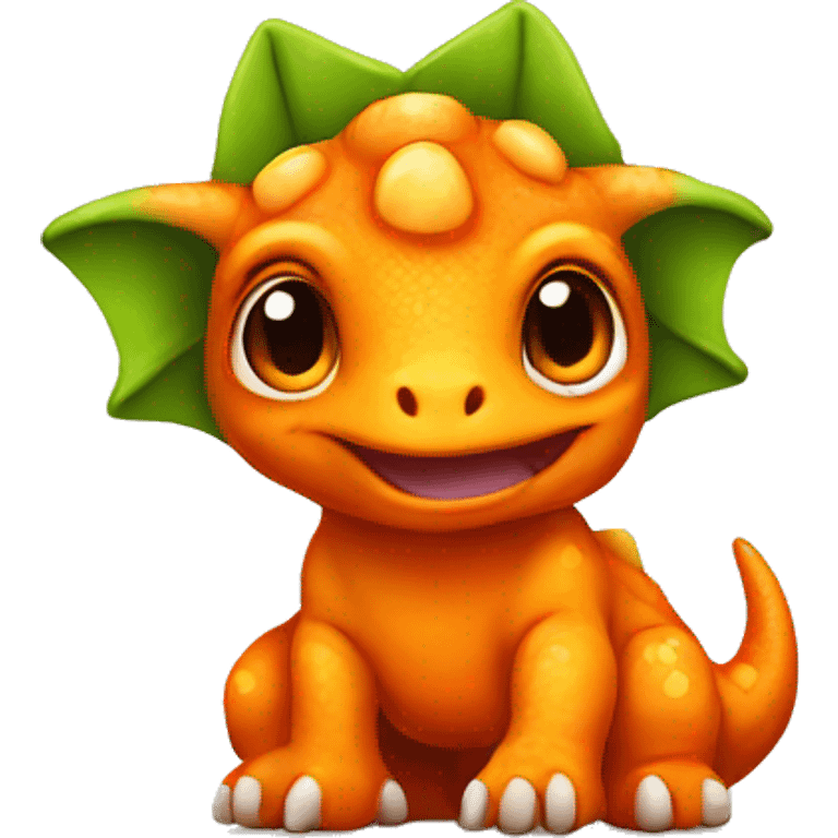 orange baby triceratops  emoji