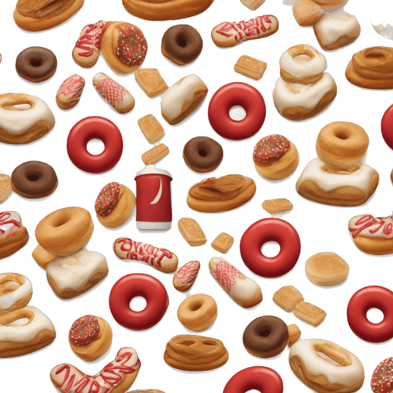 “Tim Hortons store with a red and white color scheme, featuring the classic Tim Hortons logo, a warm and welcoming design that represents a popular coffee and donut shop.” emoji