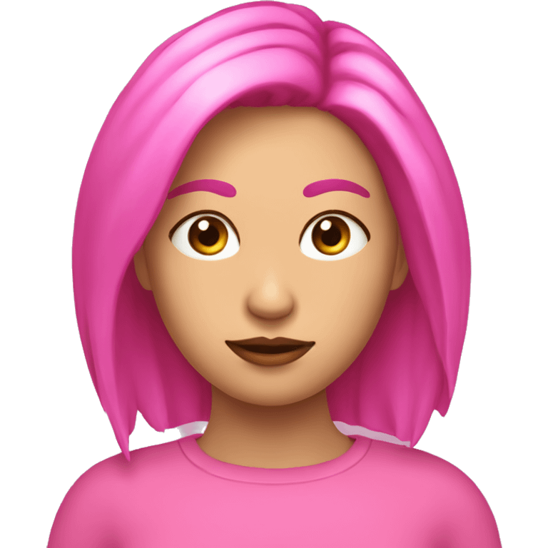 Mujer pelo corto en lado derecho, con anteojos línea delgada rosa emoji