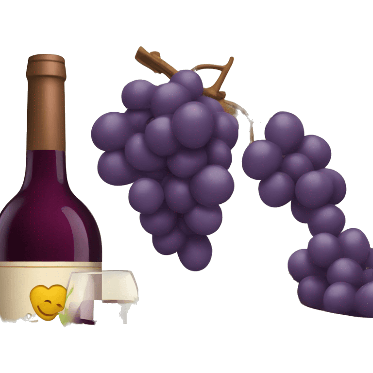 Wine and grapes emoji