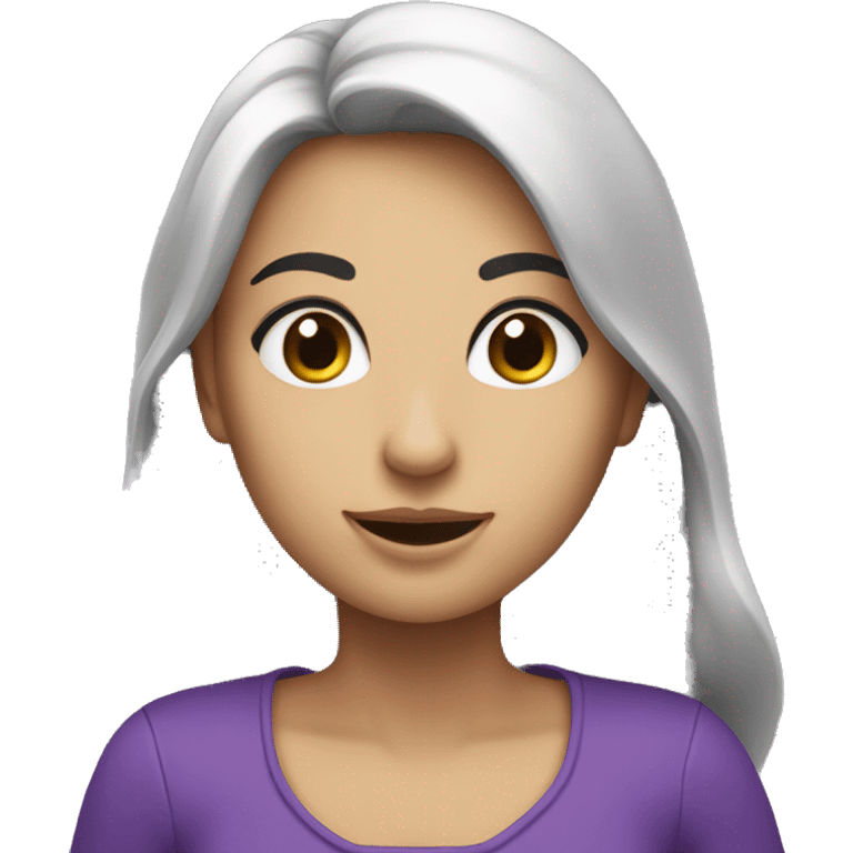 Faccina innamorata con cuori viola  emoji