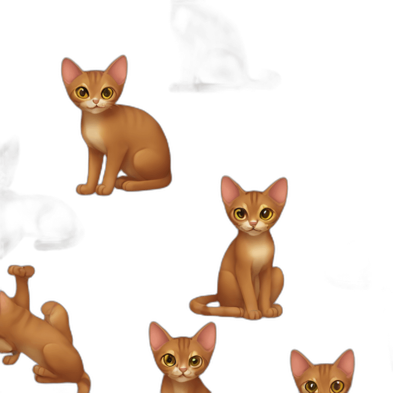 Abyssinian cat play emoji