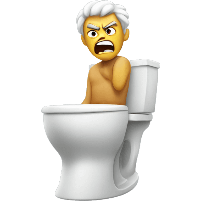 angry person on a toilet emoji