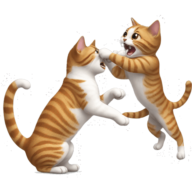 a cat fighting emoji