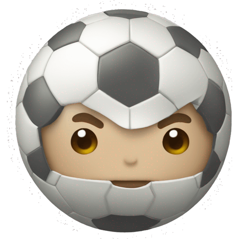 Chicon con una pelota de futbol emoji