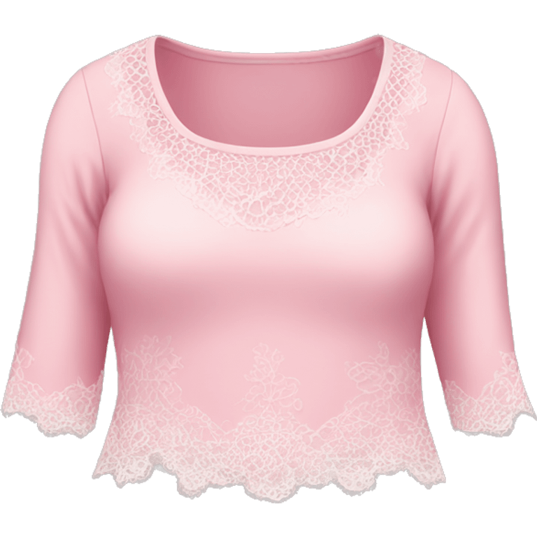  pink top with lace emoji