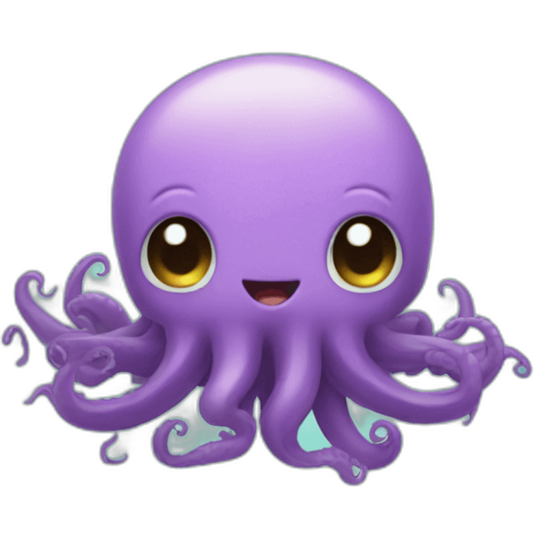 cute kraken cute face zen emoji