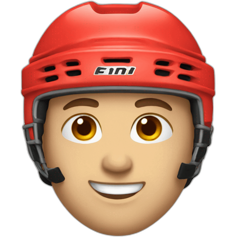 hockey player red emoji