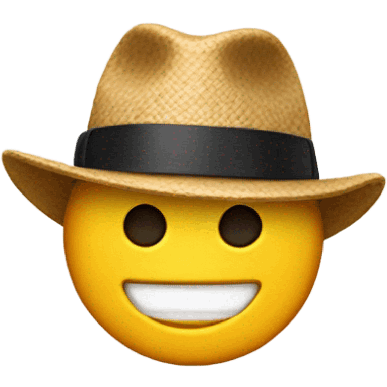 an emoji cracker (food) wearing a fedora emoji