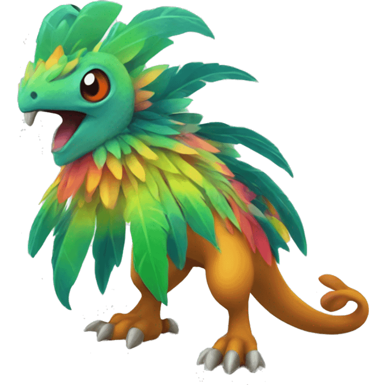 Colorful tropical Pokémon fantasy animal creature  emoji