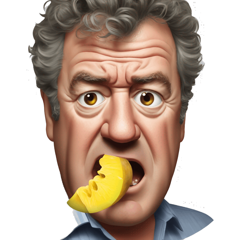 Jeremy Clarkson is eating pinaple emoji