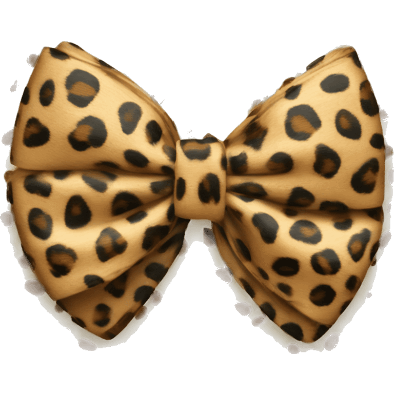 Cheetah print bow  emoji