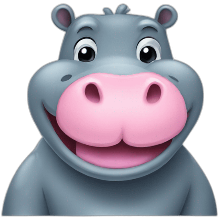 funny hippopotamus emoji