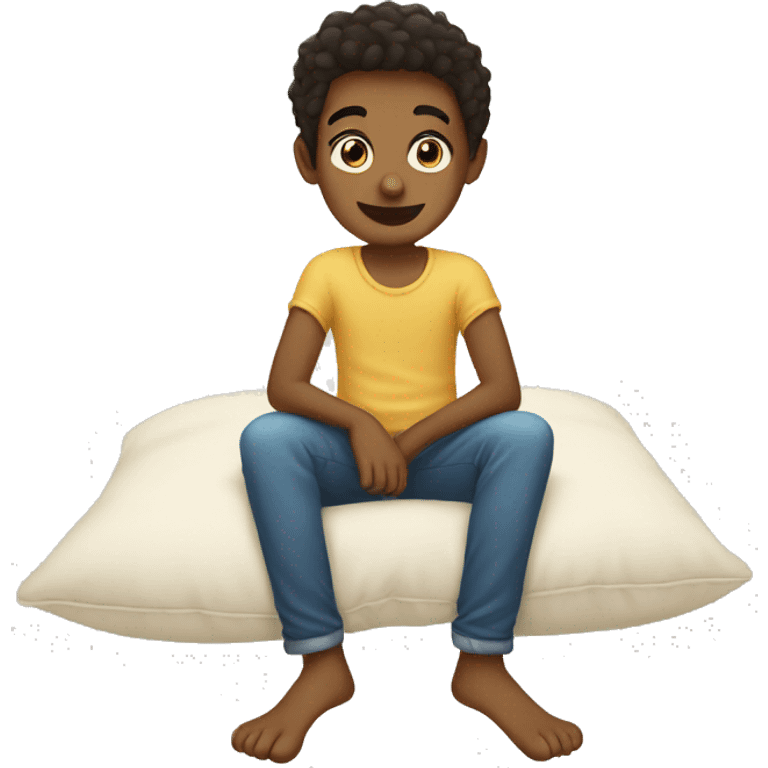 barefoot boy on pillow emoji