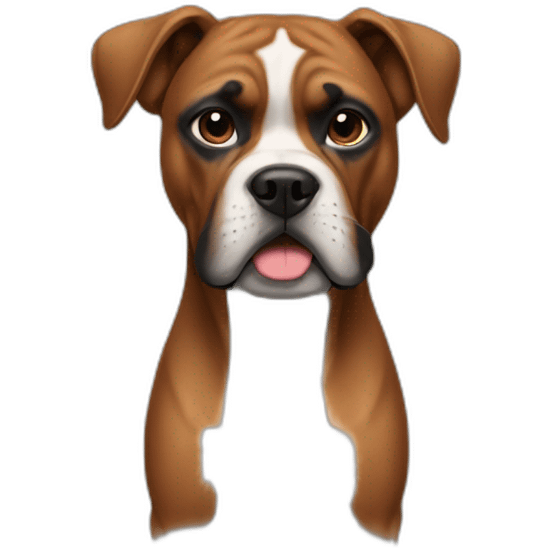 Chien qui bat un boxer emoji