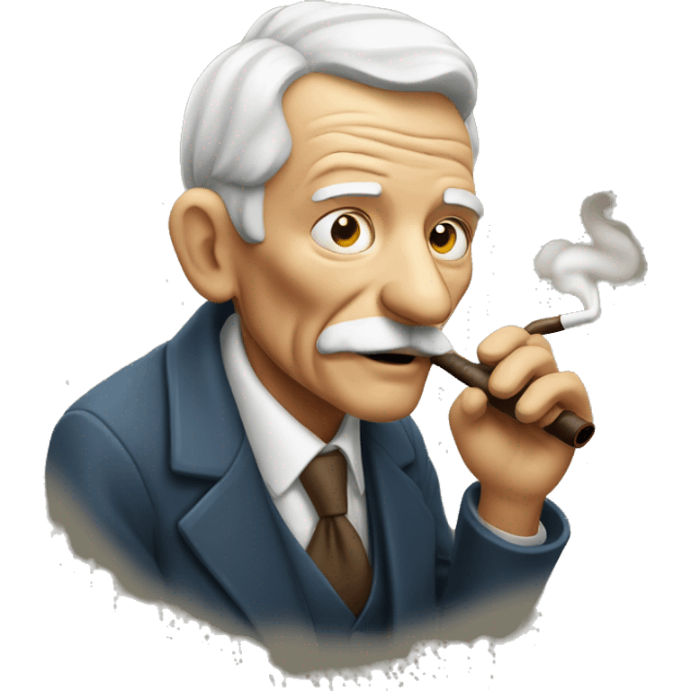 Elderly man smoking a pipe emoji