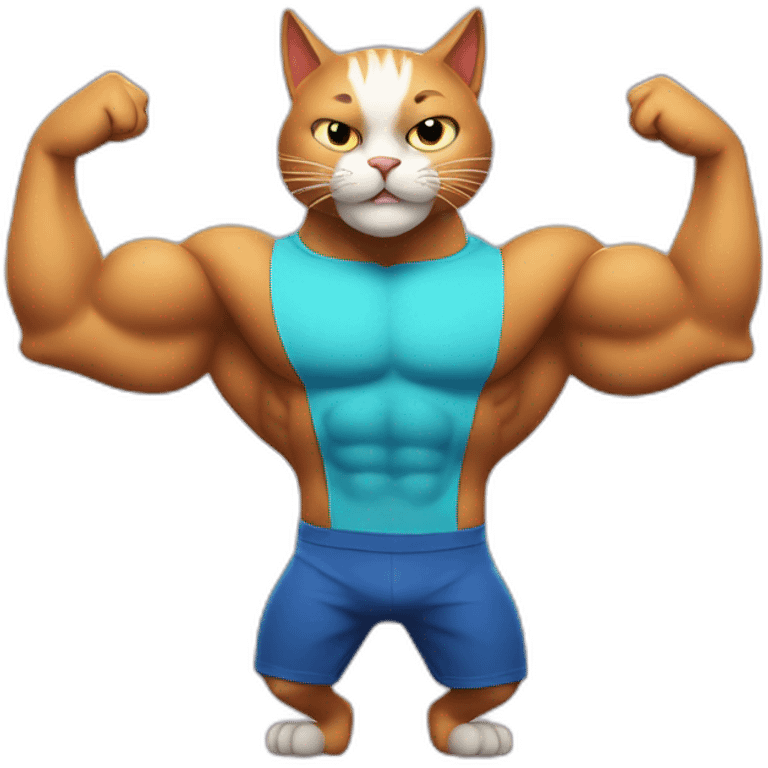 cat flexing muscles emoji