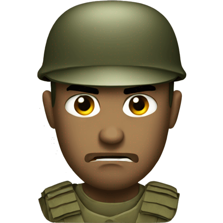 angry soldier emoji