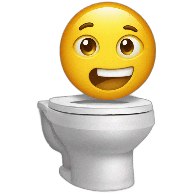 du pipi sur une toilet emoji