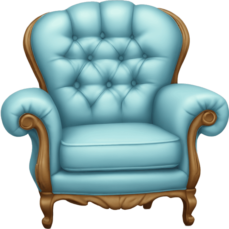 Baby blue vintage armchair emoji