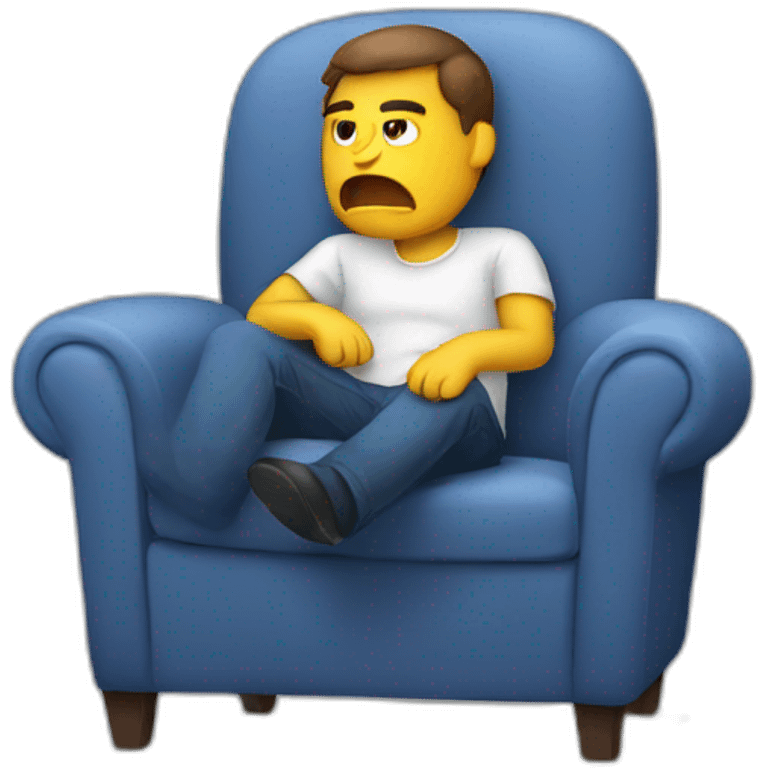 Person Waiting angry in a armchair emoji