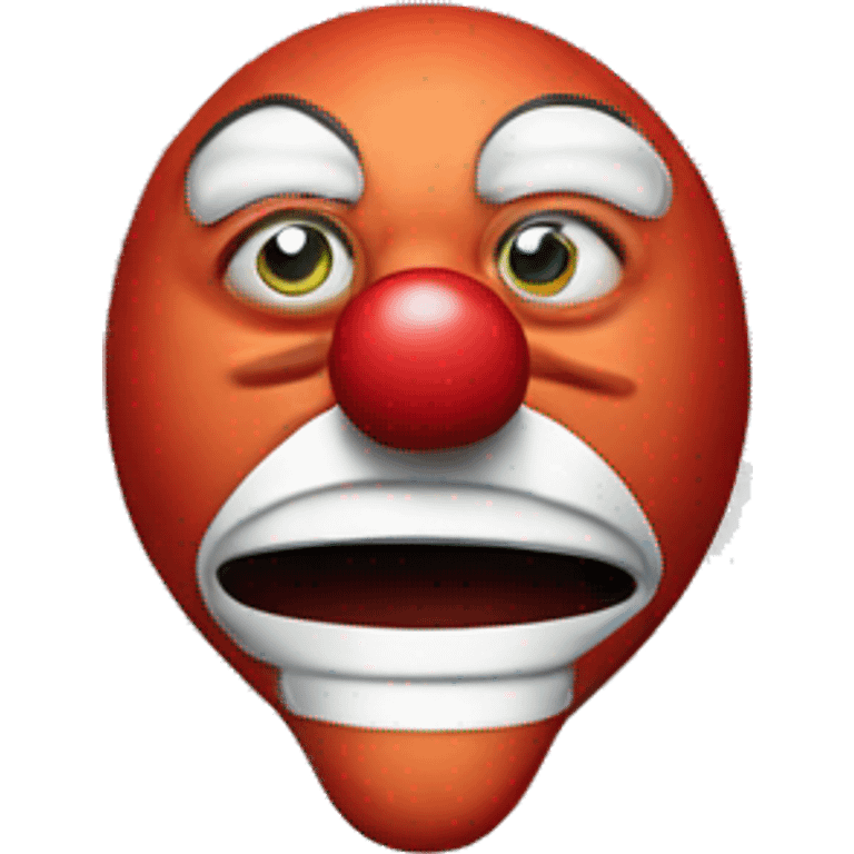 Sad clown take off his mask emoji