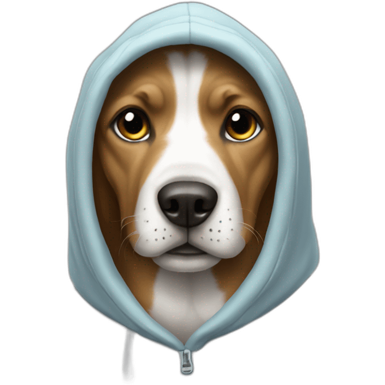 Dog with a hoddie emoji