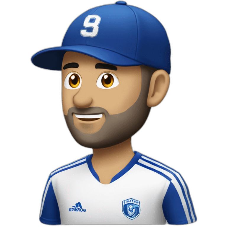 mitroglou avec une casquette emoji