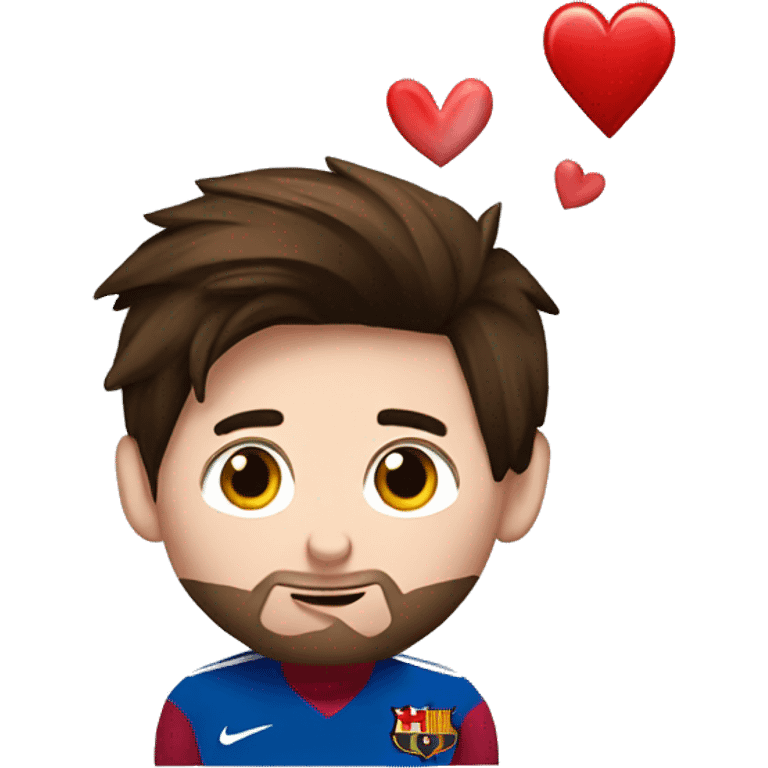 messi con un corazón emoji